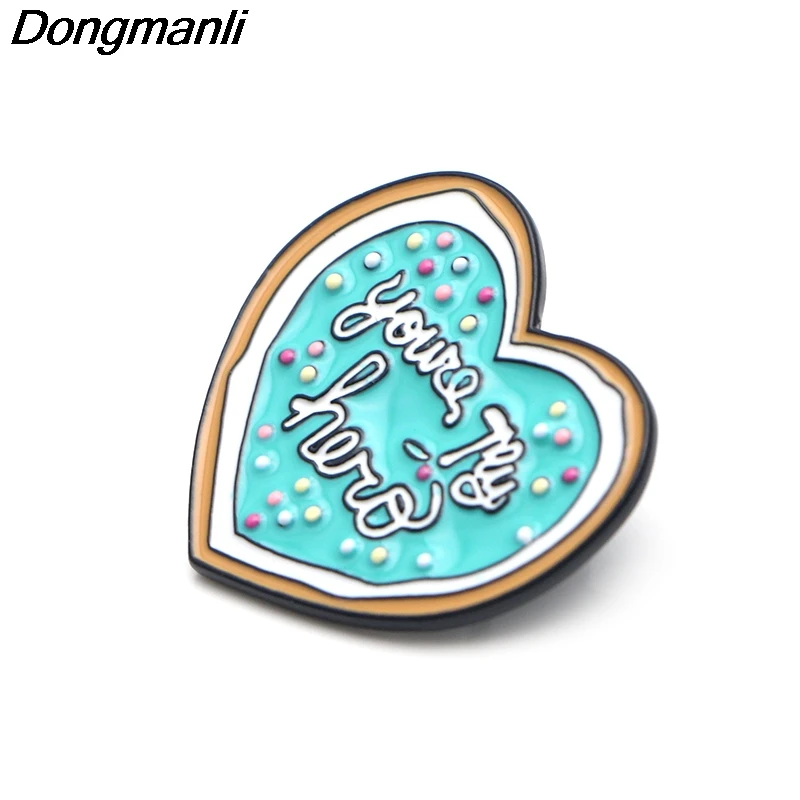 P3636 Dongmanli You Are My Hero печенье металлические эмалированные булавки и броши для женщин