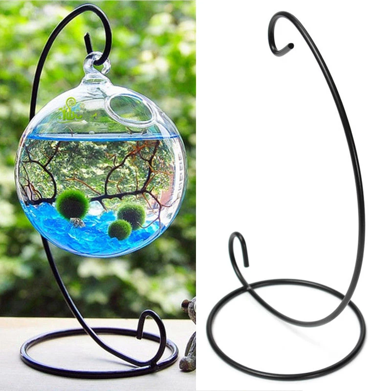 

New Iron Candle Holder Hanging Item Glass Ball Lantern Holders Hanging Candlestick Candles Stand For Wedding Room Decoration