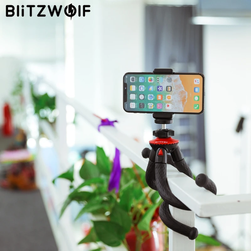 BlitzWolf BW-BS7 Travel Octopus Tripod bluetooth 3.0 Multiangle Rotation Selfie Stick for Gopro DSRL Sports Camera Smart Phone |