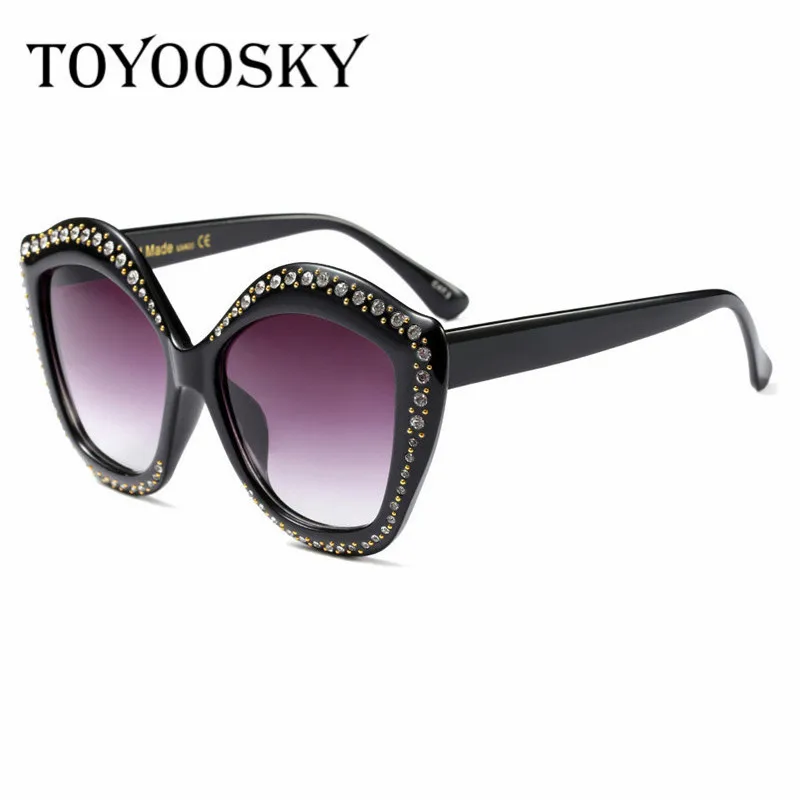 Toyoosky негабаритных губы Форма Солнцезащитные очки для женщин Для diamond Рамки 2018