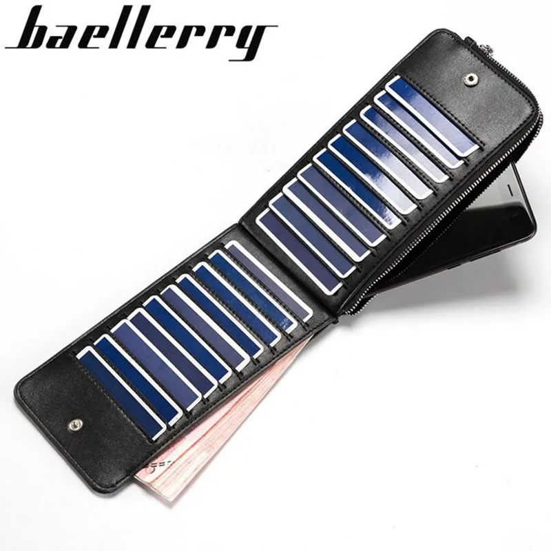 Baellerry из натуральной кожи Для мужчин кошельки Винтаж черный длинный кошелек