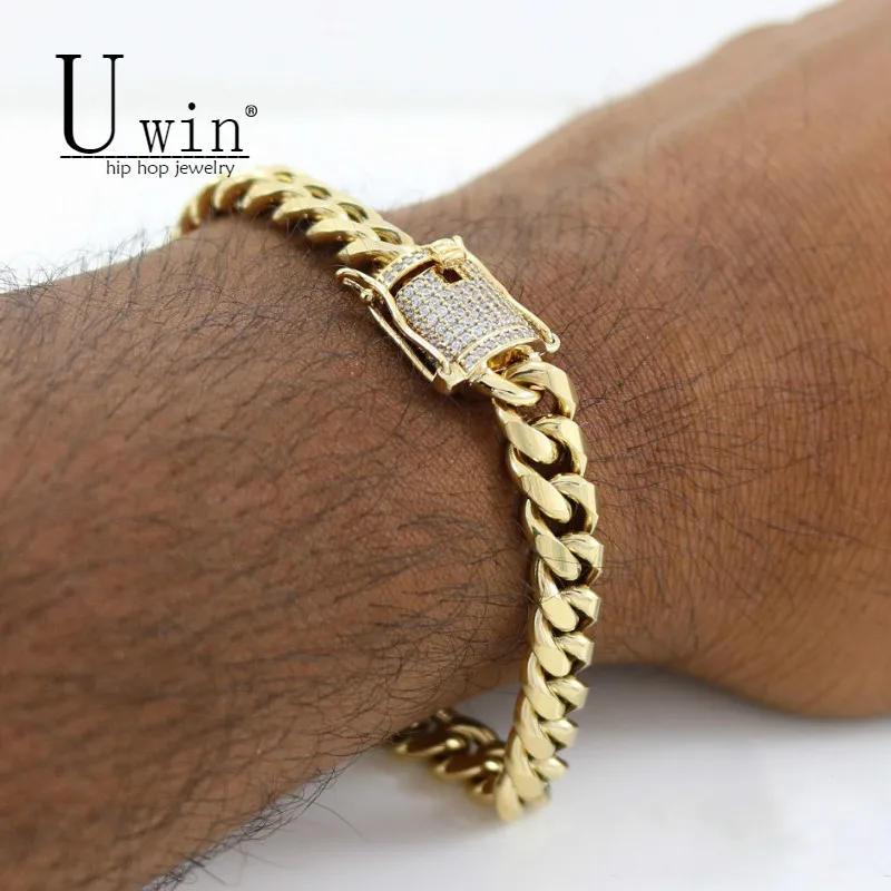 Мужской браслет цепочка из нержавеющей стали UWIN диаметром 10 мм|stainless steel chain