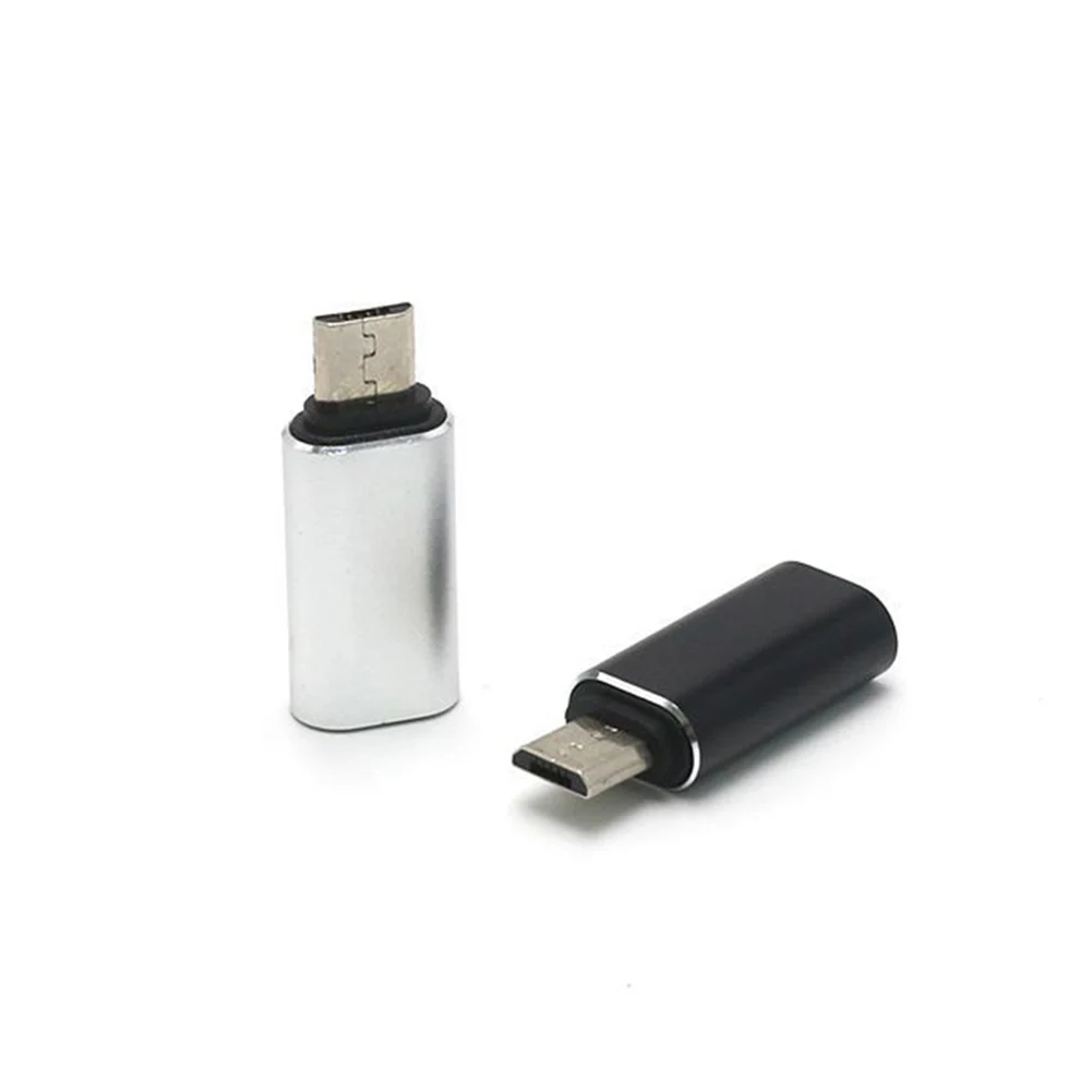 Micro USB штекер типа C Женский адаптер конвертер разъем из алюминиевого сплава для