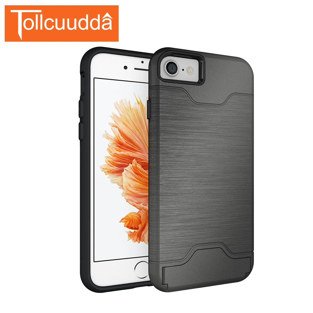 Fundas крышка с держатель для карт iphone 7 случае телефон Корпус Coque силиконовые Чехол