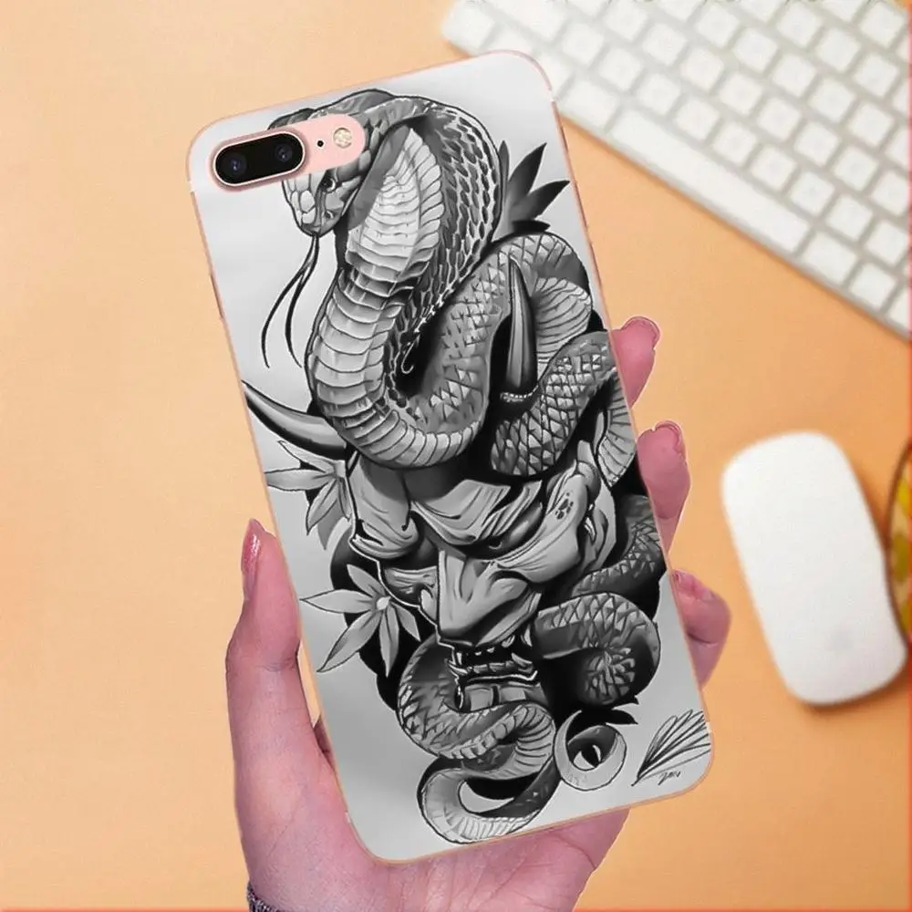 Крутая и лучшая японская маска демон они Ханья для Samsung Galaxy Note 5 8 9 S3 S4 S5 S6 S7 S8 S9 S10 mini