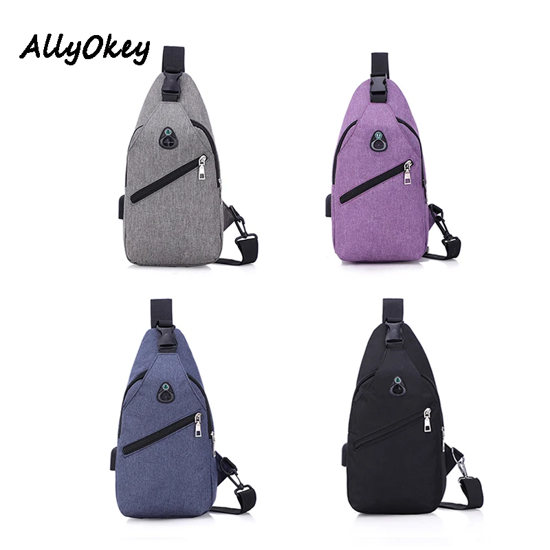 Мужские сумки через плечо мужская сумка на грудь с USB для короткой поездки