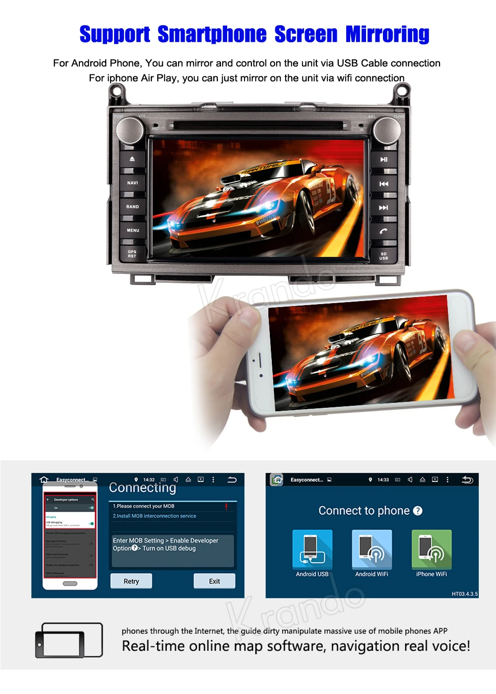 Автомагнитола Krando Android 9 0 dvd плеер с gps для toyota venza 2008 2016 Автомобильная
