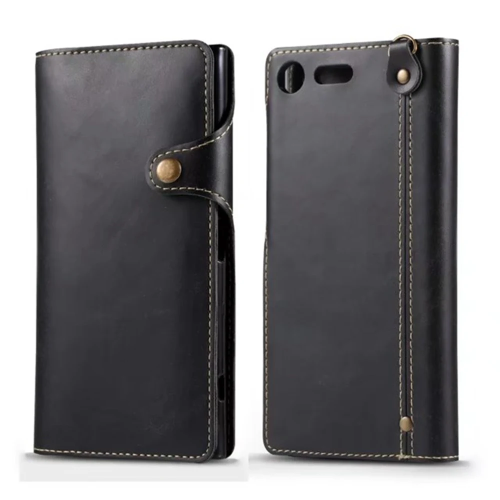 Luxury PU Leather with Button Flip Full Body Cover Case Card Slots for Sony Xperia XA XP X Premium Compact XZ | Мобильные телефоны