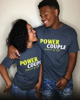 2021 valentines s day gift sweet couple t shirt summer women power couple short sleeve t shirts funny letter tee tops lover tee