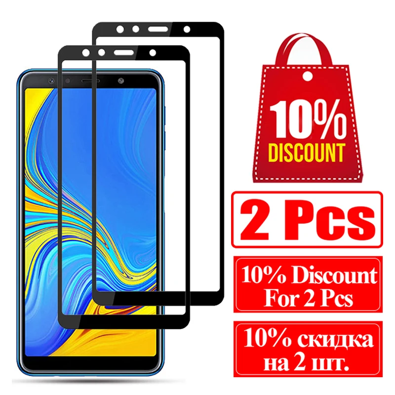 Защитное стекло для samsung galaxy a6 a7 2018 a8 plus a9 a5 закаленное защита экрана tremp samsyn |