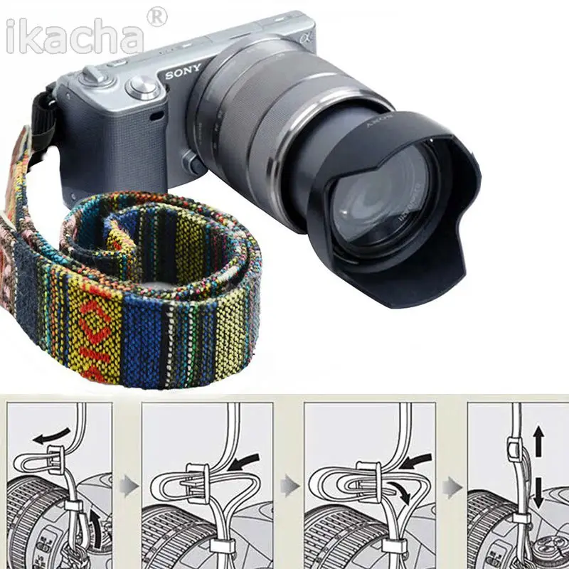 Популярный винтажный наплечный ремень для камеры Nikon Canon Sony Panasonic Pentax акция |