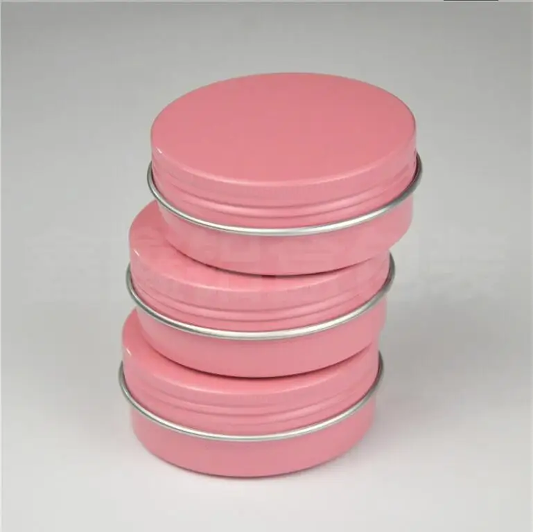 

500 PCS Pink Aluminum Jar 60 ML Mini Candle Comfrey Bank 1 2 3 OZ Bottle Eye Cream Lip Gloss Cosmetic Container