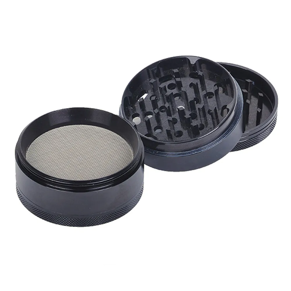 

4-layer High Quality Aluminum Herbal Herb Tobacco Grinder Smoke Grinders Smoke Metal Crusher Smoking Pipe Accessories Gold