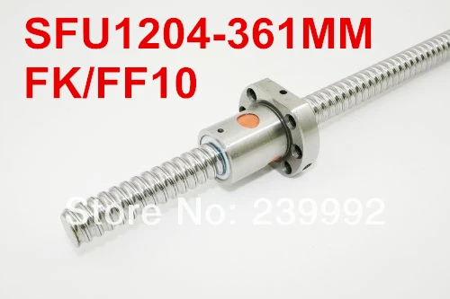

Ball screw SFU1204 - L361mm+ 1pc Ballscrew Ballnut for CNC and FK/FF10 standard processing+ 1 set FK/FF10