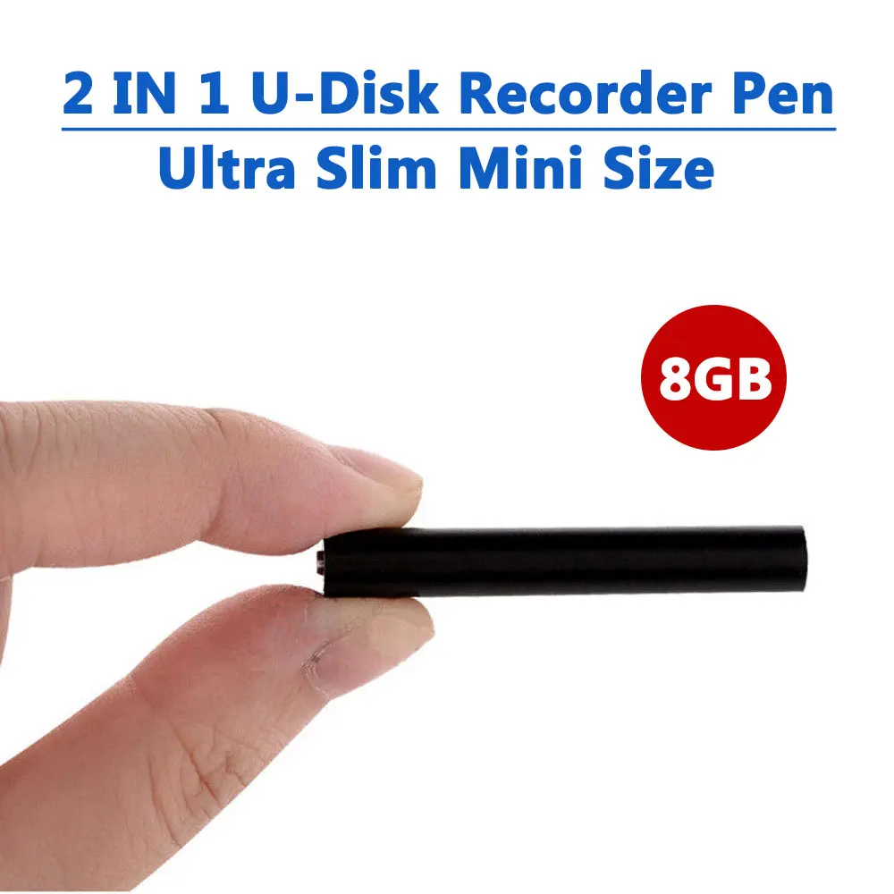 Мини диктофон 2 в 1 USB флэш диск ультра тонкий секретный цифровой маленький mp3