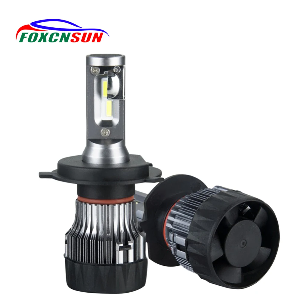 Автомобильные светодиодные фары FOXCNSUN H4 H11 мини H7 Coche 9005 9006 Hi Lo PSX24 PSX26 P13