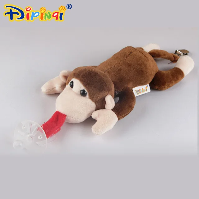 monkey Новейшая удаляемая Детская Соска Chupeta с соской, клипсы, прекрасный игрушечный слон, соска для еды, безопасные силиконовые соски B0770 - Цвет: monkey