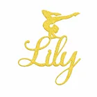 Индивидуальное изготовление, блестящий золотой и серебристый Топ для гимнастики, торта, украшения для девочек и мальчиков на 1 день рождения