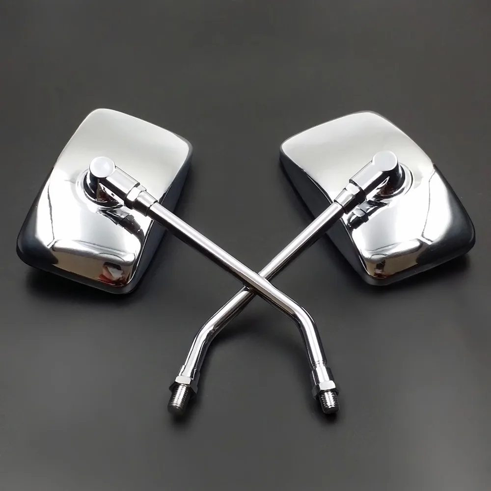 Прямоугольное боковое зеркало для мотоцикла Honda Kawasaki Suzuki 10 мм|mirror metal frame|mirror