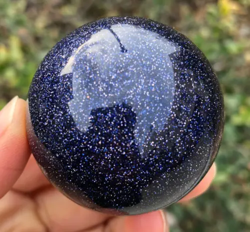 

148-200g New Natural Blue-sand Stone Quartz Crystal Ball Sphere Healing
