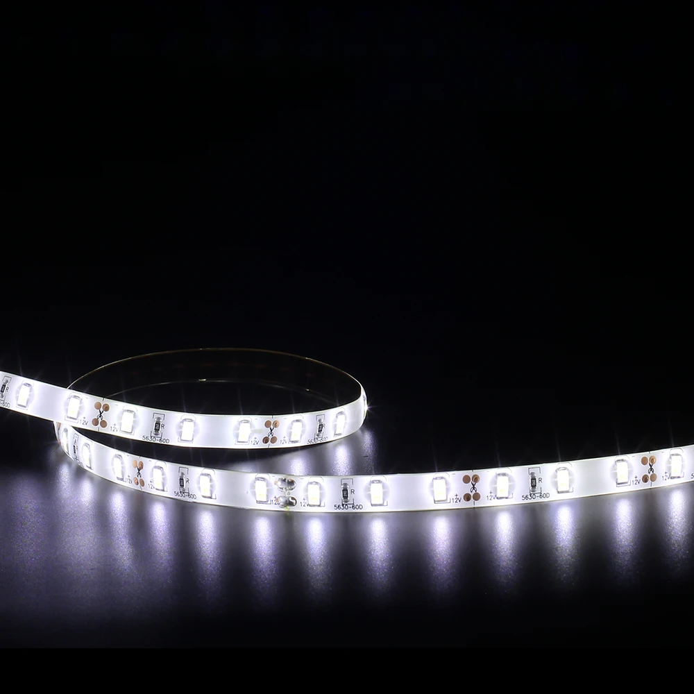 DC12V Светодиодная лента 5630 SMD 60 светодиодов/м 5 м/лот IP20 IP65 Гибкая полоса светодиодный светильник теплый белый