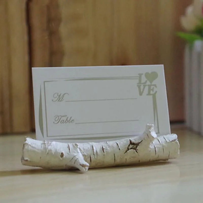 

100pcs Rustic Themed Birch Place Card Holders Wedding Favors&Bridal Shower Favors Tree Branches Table Decoration ZA6266