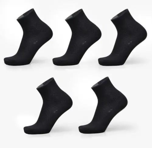 Черный Casual Unisex Bamboo Breathable Socks Men Women Summer Style Hemp Harajuku Socks 5 Style One Pairs - Цвет: Черный