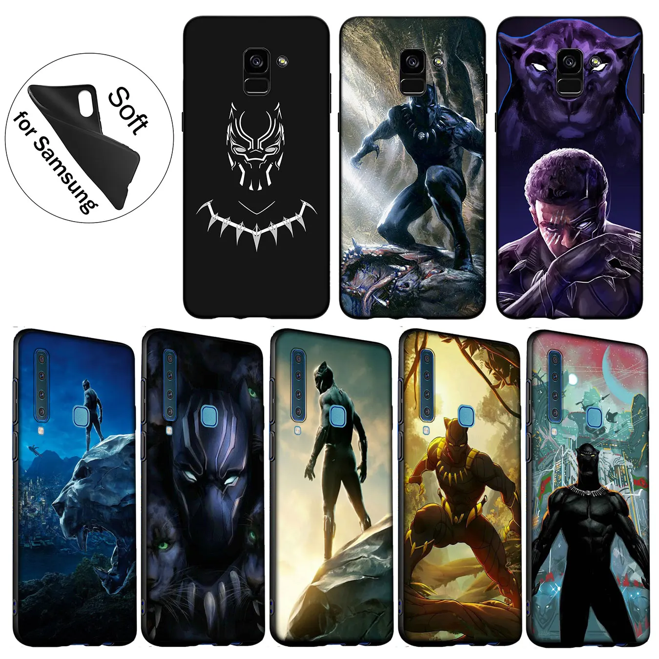 IYICAO Черная пантера Marvel Мягкий силиконовый чехол для Samsung Galaxy A6 Plus A9 A8 A7 2018 A3 A5 2016 2017