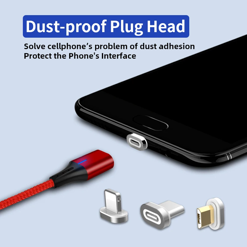 Магнитный кабель Micro USB Type C GREENPORT Lightning для iPhone 3 а быстрой зарядки магнитный