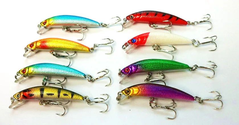 1 шт. случайный цвет 7 см 3 8 г 6 # hooksfishing снасть гольян рыбалка бас | Спорт и
