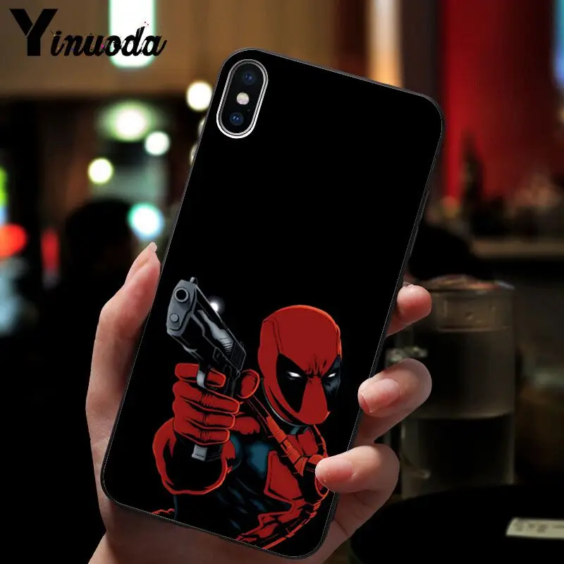 11pro MAX Marvel Deadpool Мягкий Силиконовый ТПУ чехол для телефона Apple iPhone 8 7 6 6S Plus X XS 5 5S SE XR