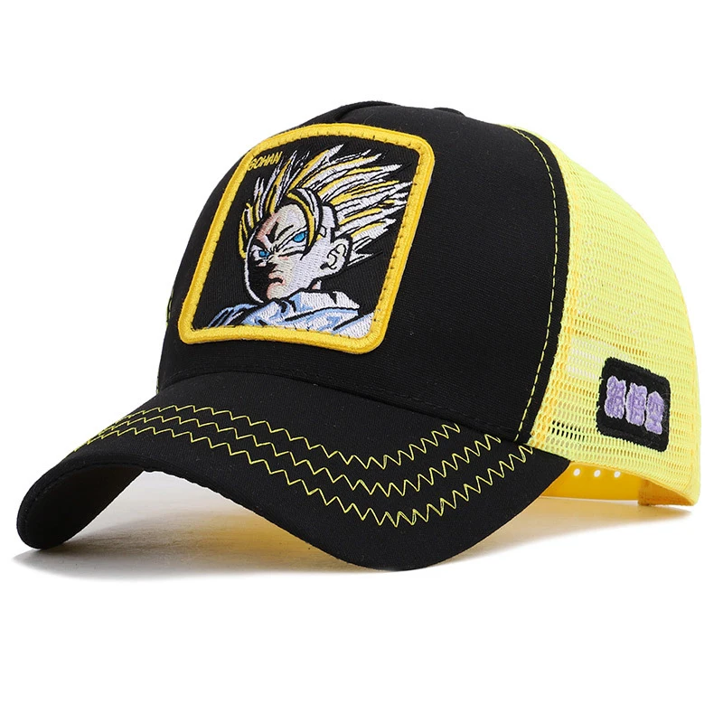 Бейсболка Dragon Ball Gohan для женщин и мужчин Snapback Hat Аниме сетка мальчиков дышащий