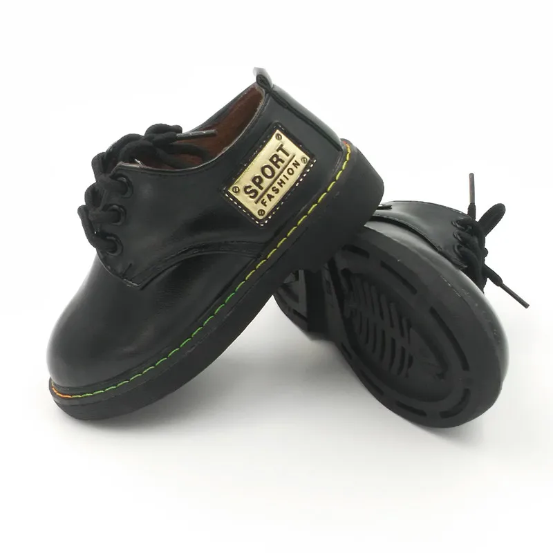 2018 Новая мода Обувь для мальчиков кожаная девочек детей Весна без каблука с