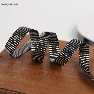 Kewgarden Horizontal Stripes Ribbons 12mm DIY Hair Bow Satin Ribbon Handmade Tape Garment Accessories Packing Riband 25 Yards | Дом и сад
