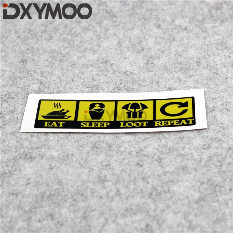 Car Styling Decals Winner Chicken Eat Sleep Loot Repeat Motorcycle Warning Sticker 3M | Автомобили и мотоциклы