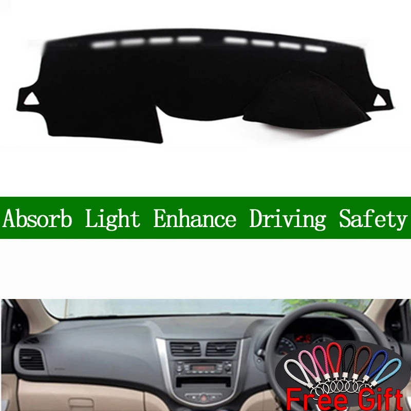 

For Hyundai Solaris Verna 2012 2013 2014 2015 2016 2017 Right Hand Drive Dashboard Cover Car Stickers Interior Accessories
