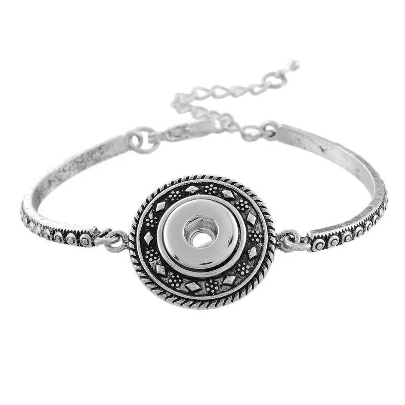 Женский браслет с цветами 025 металлический кнопками 12 мм|bracelets & bangles|metal braceletmetal