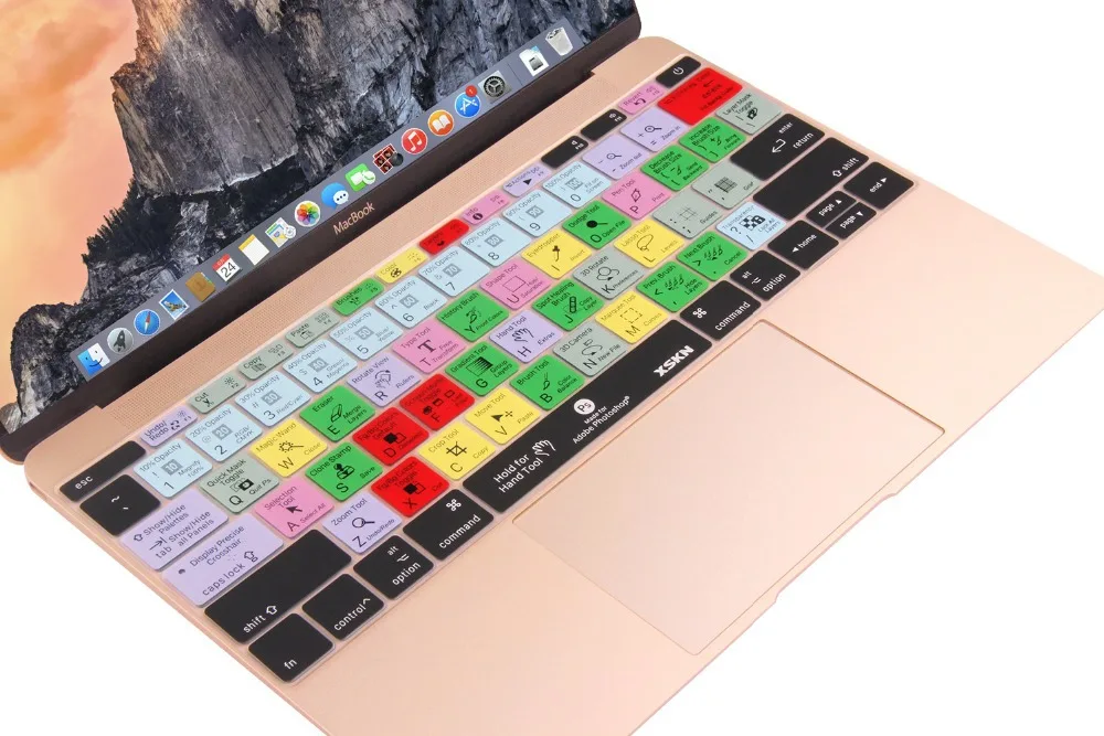 Чехол для клавиатуры XSKN фотошопа Macbook 12 A1534 дизайн США нового 13 A1708 PS
