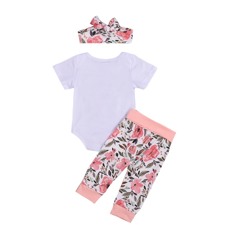 Летний комбинезон с короткими рукавами для маленьких девочек топы брюки