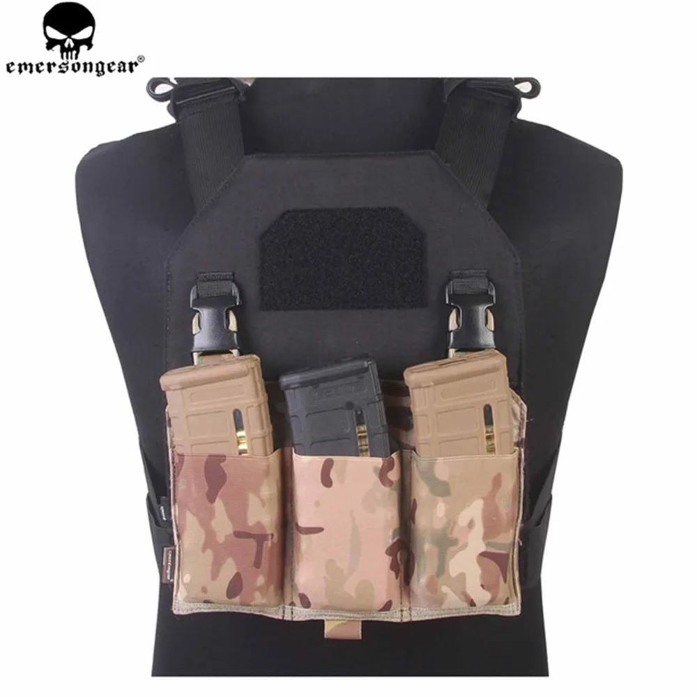 EMERSONGEAR резиновый стиль тройной M4 Mag сумка панель M4 подсумок для APC жилет Чехлы Мультикам WG EM6408