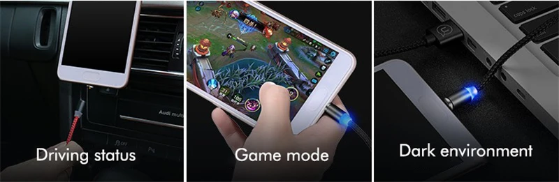 360 градусов Магнитный зарядный кабель для IPhone X XS Быстрая зарядка Micro usb type C кабель для передачи данных для Android кабели для мобильных телефонов