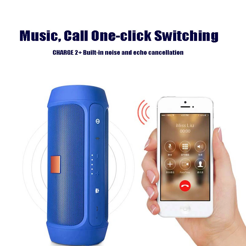 

Portable Stereo Wireless Bluetooth Speaker Column Waterproof Outdoor Music Boombox Loudspeaker Bass Sound Boom Box with Mic