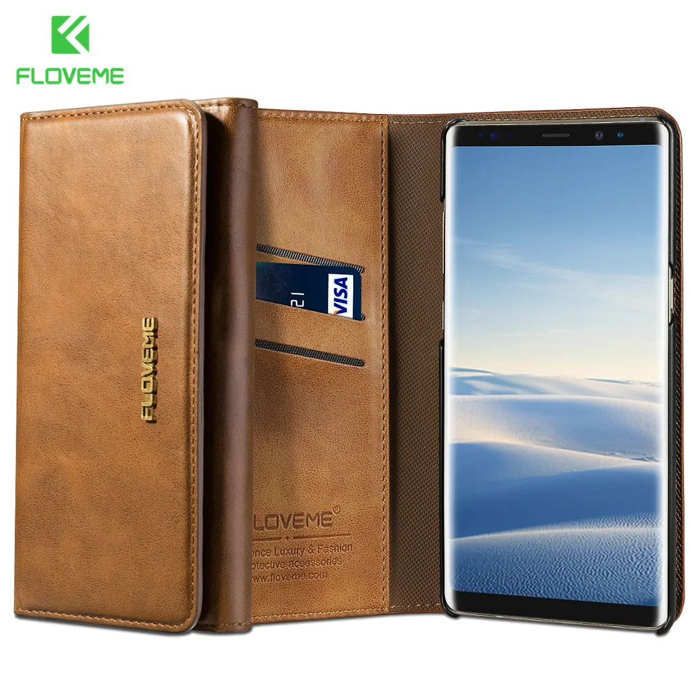 Кожаный чехол FLOVEME для Samsung Galaxy S8 plus note 8 роскошный бумажник S7 edge Ретро Чехол