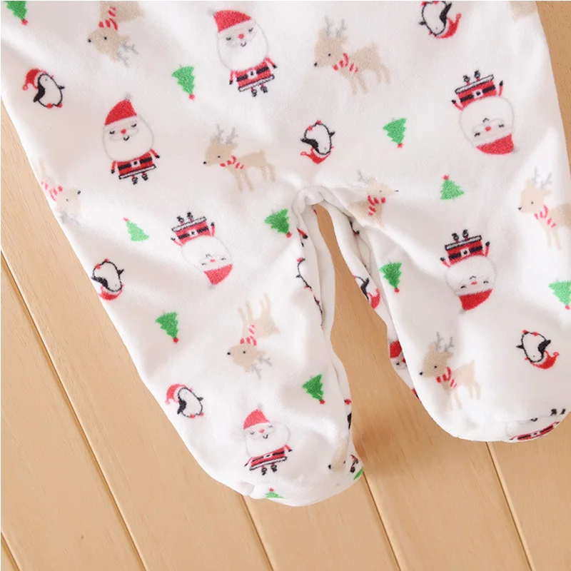 Newborn Baby Girl Sleepwear Christmas Cartoon Footies New Born Home Clothes Infantil Toddle Jumpsuit Polar Fleece Body Suits | Детская