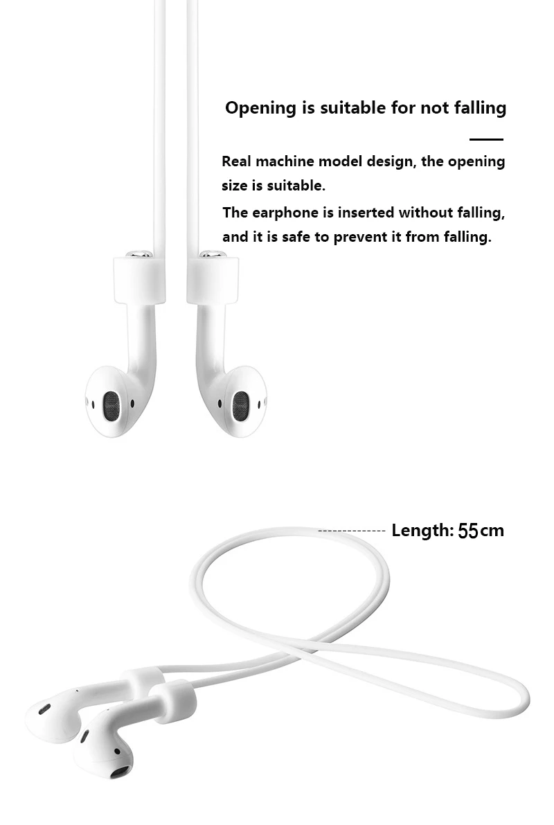 Для AirPods анти-потеря веревка аксессуары для наушников ремешок для наушников для Apple AirPods Air Pods наушники силиконовый держатель Веревка