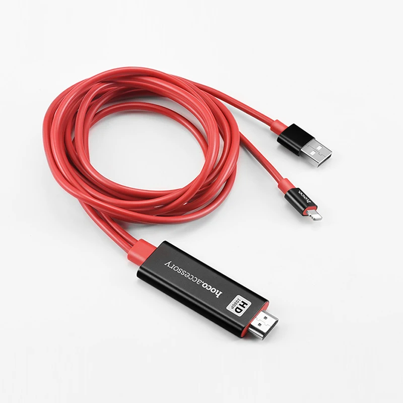 HOCO для Apple plug hdmi AV кабель адаптер зарядки 8-контактный к HDTV 1080p проектор монитор iPhone