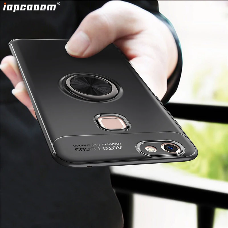 

For VIVO V5 Case VIVO Y75S Fashion business With finger ring Magnetism Holder Phone Back Cover VIVO Y67 Coque