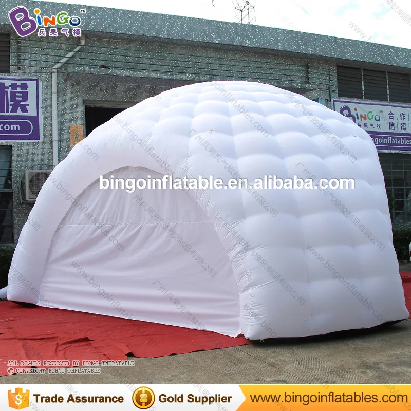 Бесплатная доставка 7 м полностью белый надувной купол палатка igloo с тремя