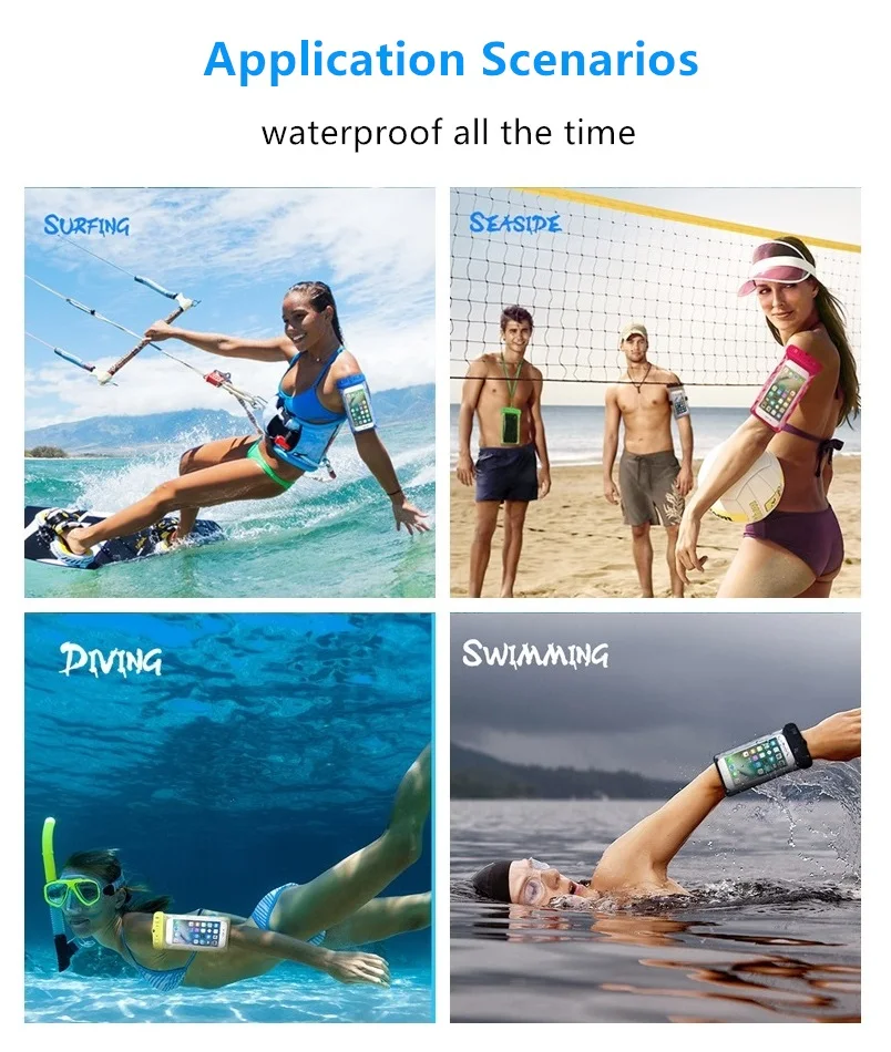 Водонепроницаемая сумка для сотовых телефонов, чехол для Google Pixel/Pixel 2/Pixel XL, сухой чехол, чехол для сенсорного экрана, сумка для плавания для водных видов спорта
