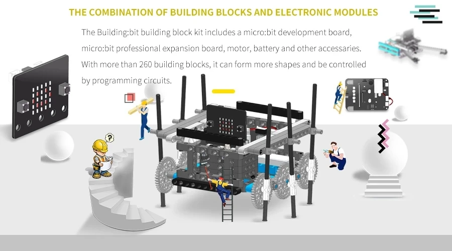 Yahboom building: Набор кубиков бит на основе микро: бит RC робот RC игрушка